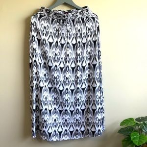 Guess black white cosmo print summer maxi skirt size Small
